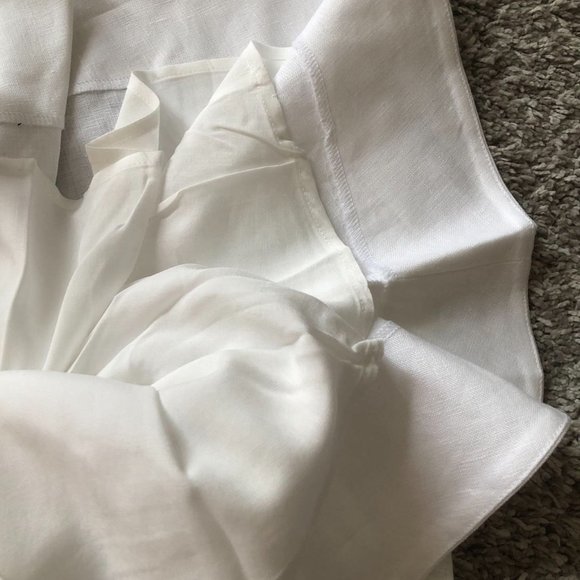 NEW BEST Reformation Balia Linen Midi Dress Sz4 White Linen Bow Sleeveless - Picture 8 of 13